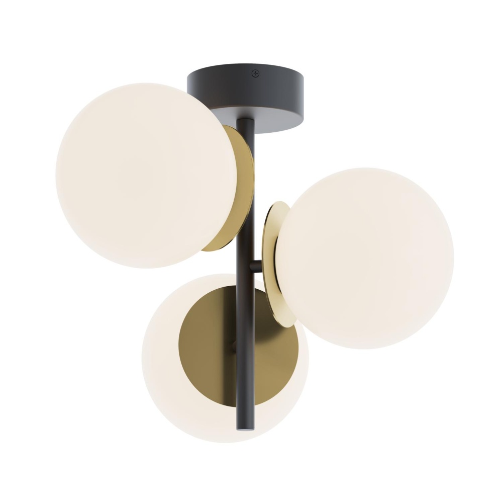 Arren 17'' LED Semi-Flush 120-277V 5CCT BKLB