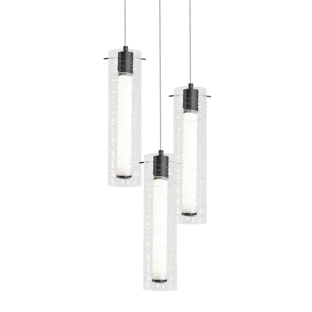 Bari 3 Light Round Pendant 120V 45W 5CCT BK