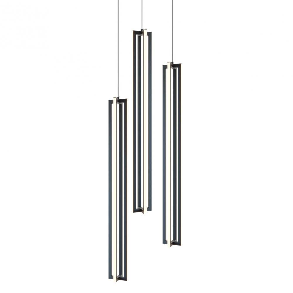 Cass 18'' 3 Light Medium Round Pendant - BK