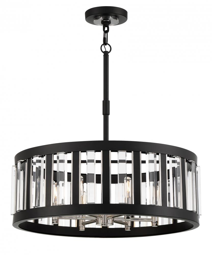 Majestic Splendor - 6 Light Pendant Fixture in Metal