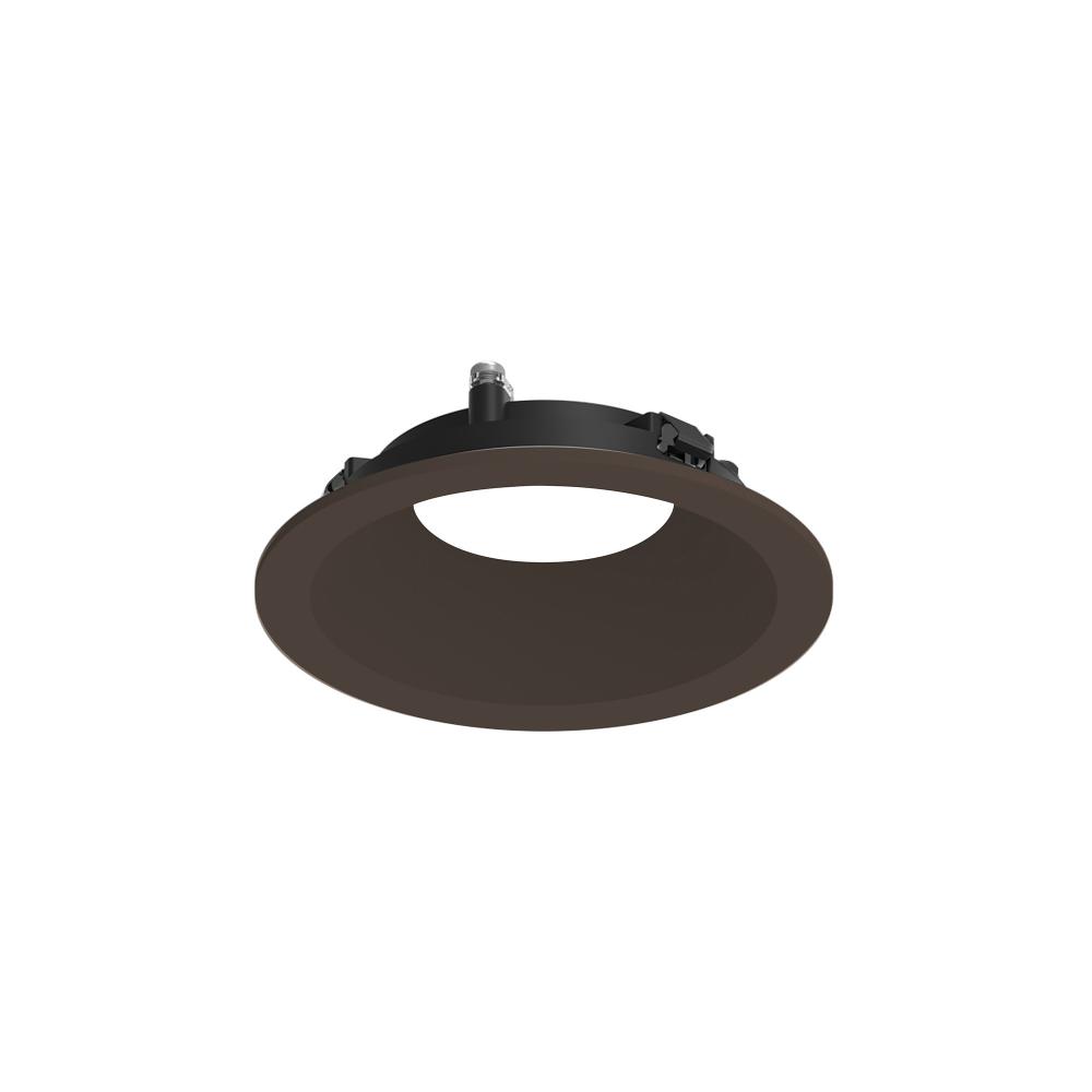 3" Apollo Round Flanged Downlight Trim with Frosted Lens, Bronze Finish