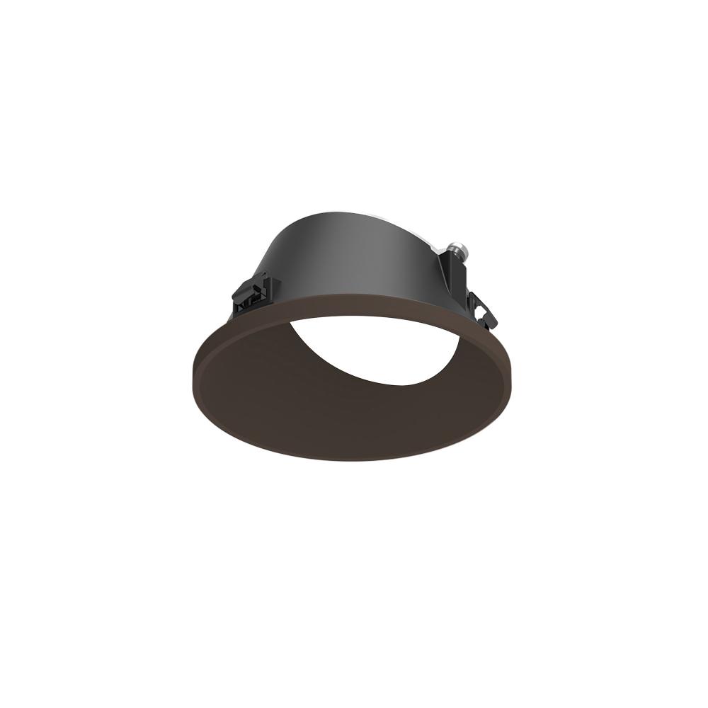 3" Apollo Round Flangeless Wall Wash Trim with Frosted Lens, Bronze Finish