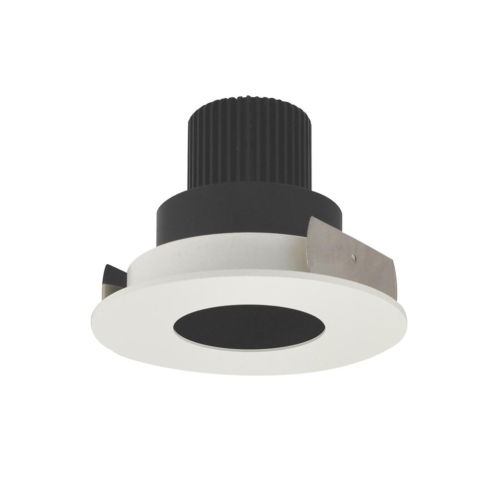 4" Iolite LED Round Pinhole, 800lm / 14W, Comfort Dim, Black Pinhole / Matte Powder White Flange