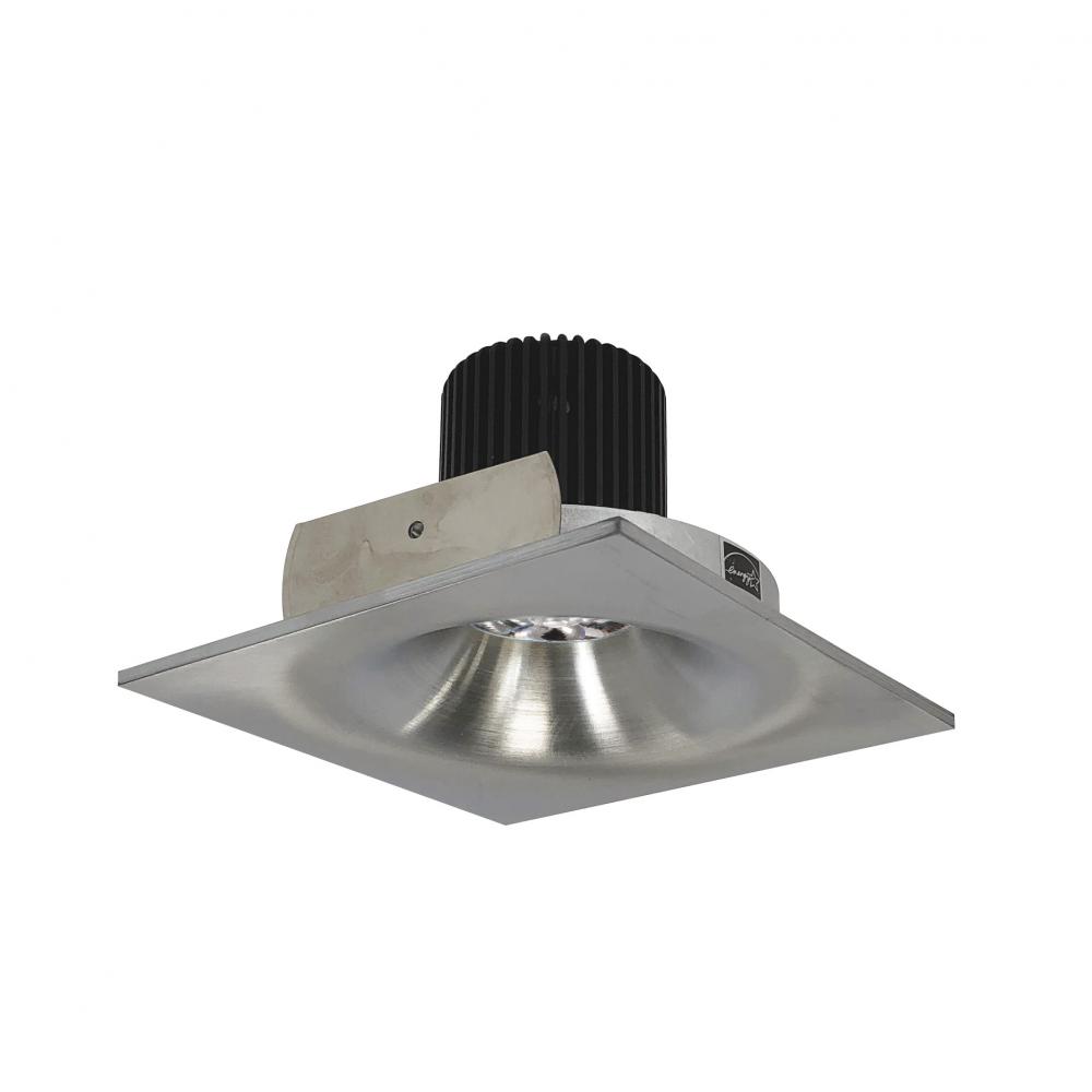 4" Iolite LED Square Bullnose, 10-Degree Optic, 950lm / 12W, 3500K, Natural Metal Finish