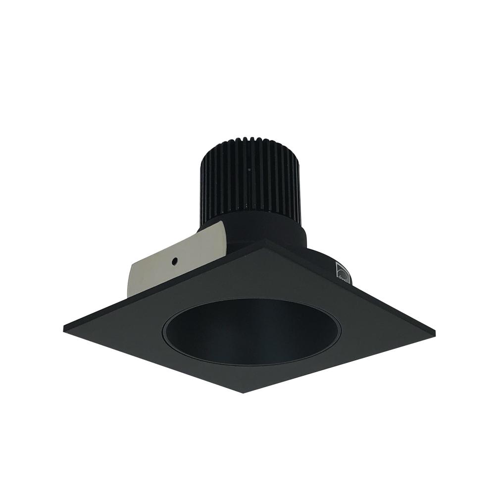 4" Iolite LED Square Reflector with Round Aperture, 1000lm / 14W, 3500K, Black Reflector / Black