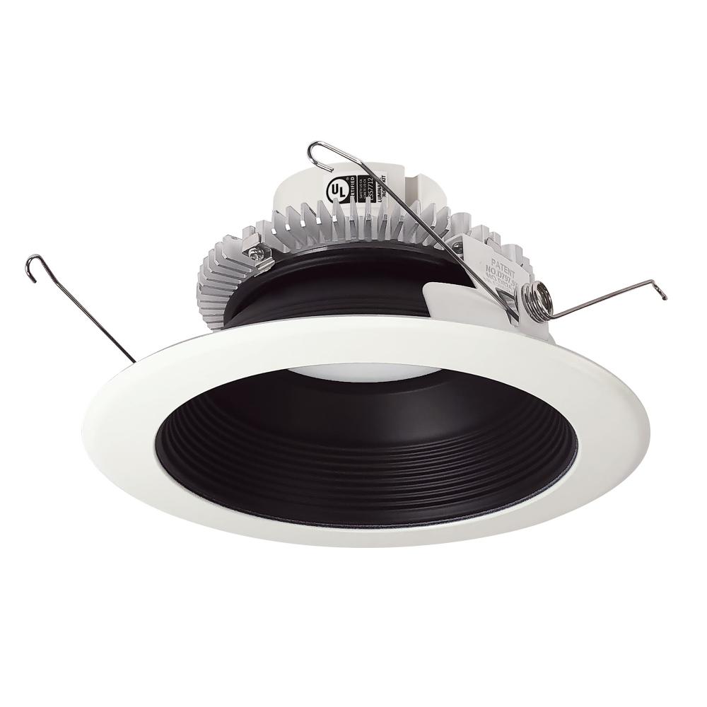 6" Cobalt Click Round Retrofit Baffle, 1000lm / 13.5W, Selectable CCT, Black/White