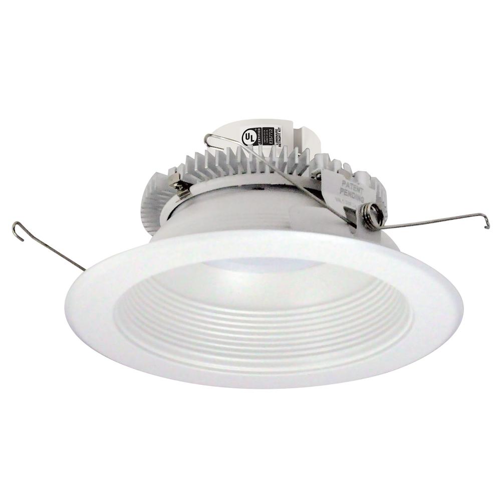 6" Cobalt Click Round Retrofit Baffle, 1000lm / 13.5W, Selectable CCT, Matte Powder White