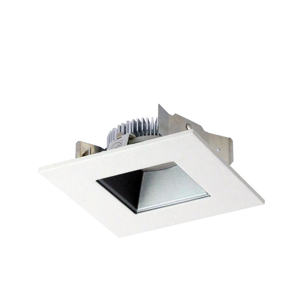 4" Cobalt Shallow High Lumen LED Trim, Square/Square Regress, 850lm, 2700K, Haze/White