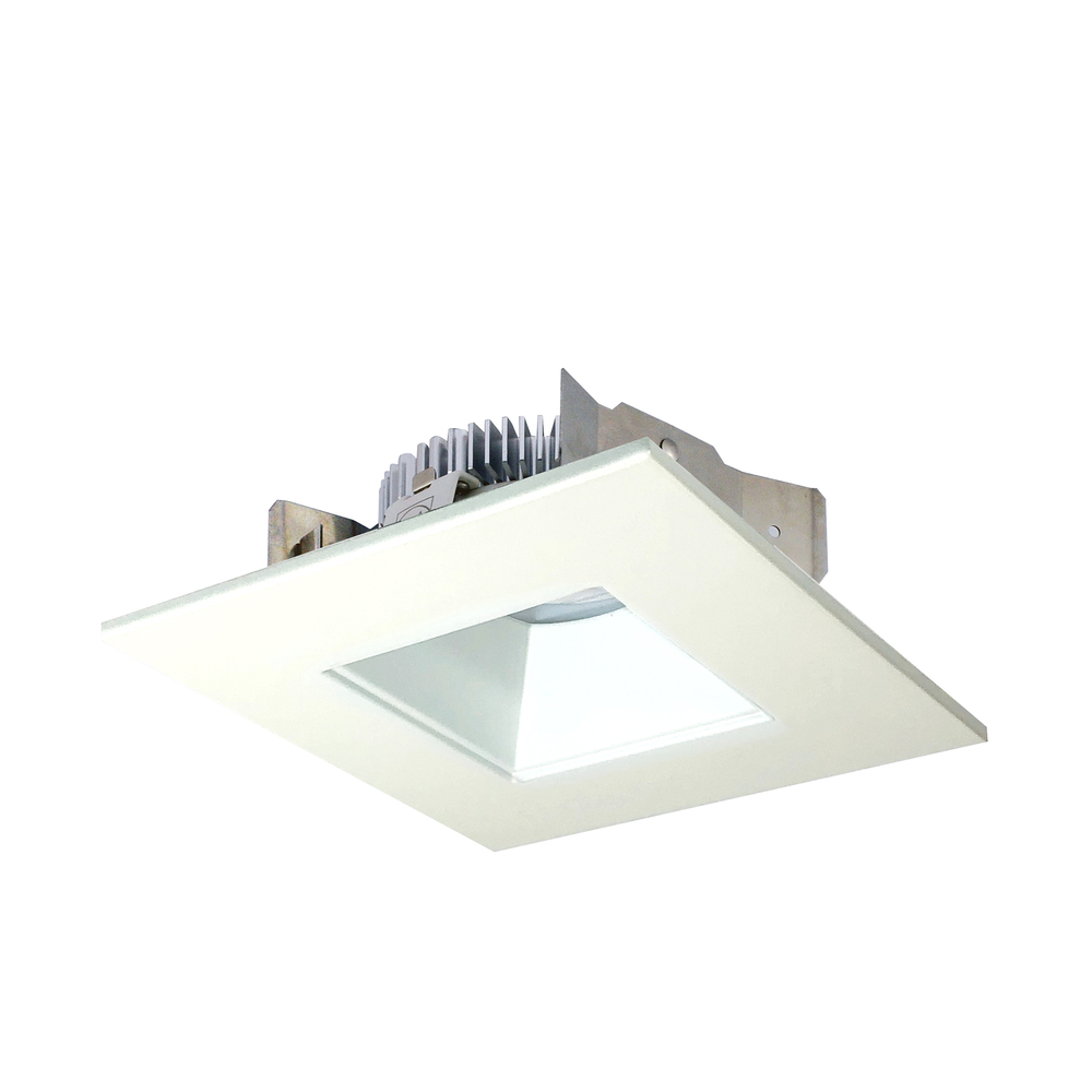 4" Cobalt Shallow High Lumen LED Trim, Square/Square Regress, 1250lm, 2700K, Matte Powder White