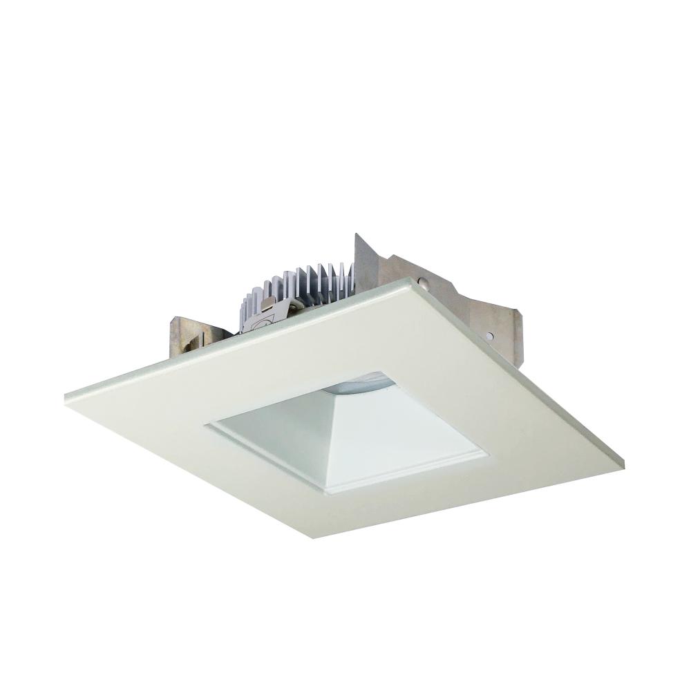 4" Cobalt Shallow High Lumen LED Trim, Square/Square Regress, 1250lm, 2700K, White