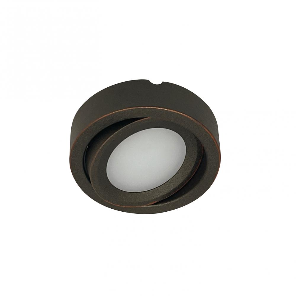 12V Josh Adjustable LED Puck Light, 300lm / 3500K, Bronze Finish