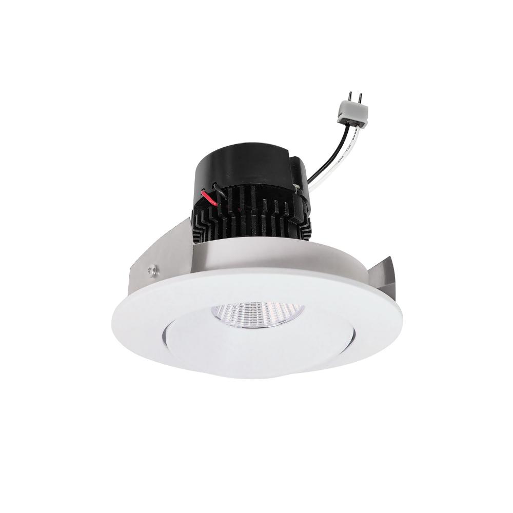 4" Pearl Low Voltage LED Round Adjustable Cone Retrofit, 1200lm / 11W, 4000K, Matte Powder White