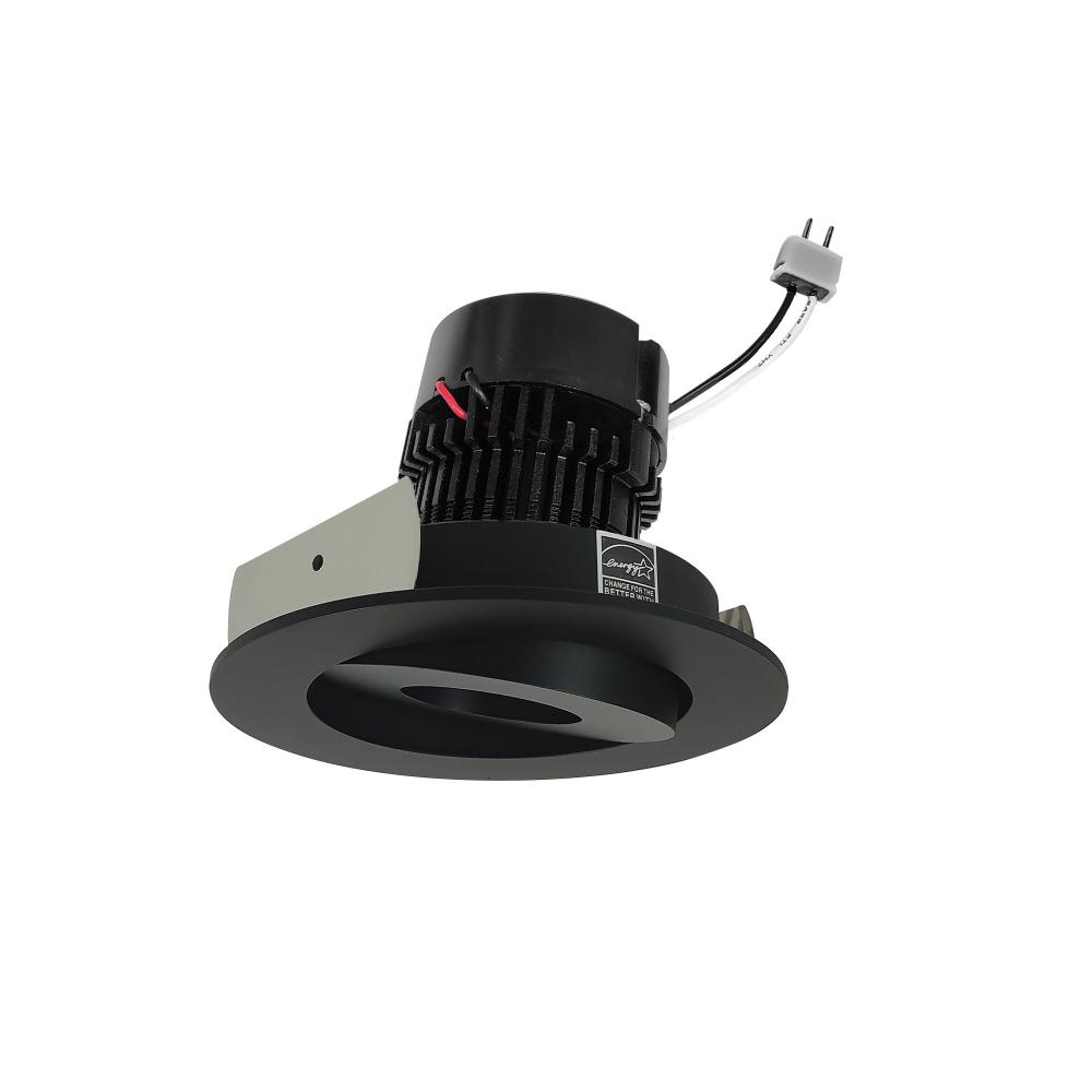 4" Pearl Low Voltage LED Round Adjustable Gimbal Retrofit, 1050lm / 11W, 4000K, Black Finish