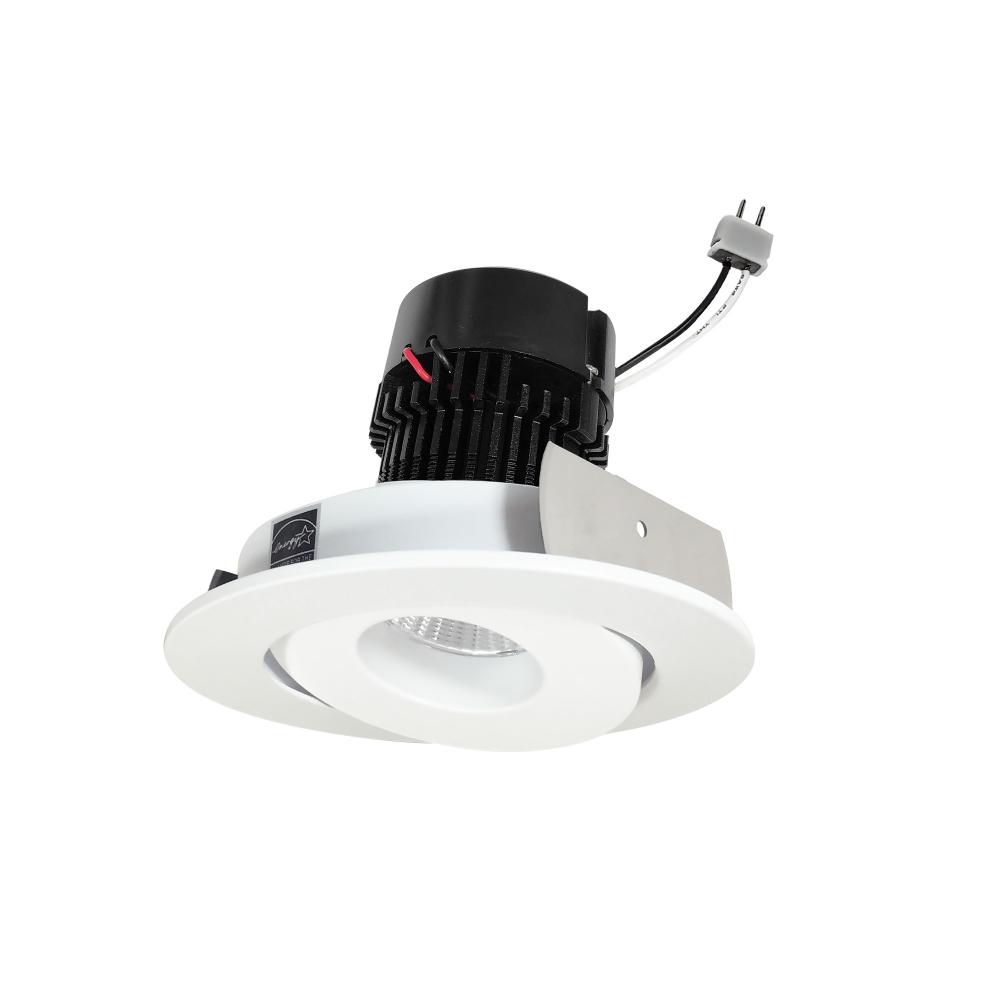 4" Pearl Low Voltage LED Round Adjustable Gimbal Retrofit, 1050lm / 11W, 2700K, Matte Powder