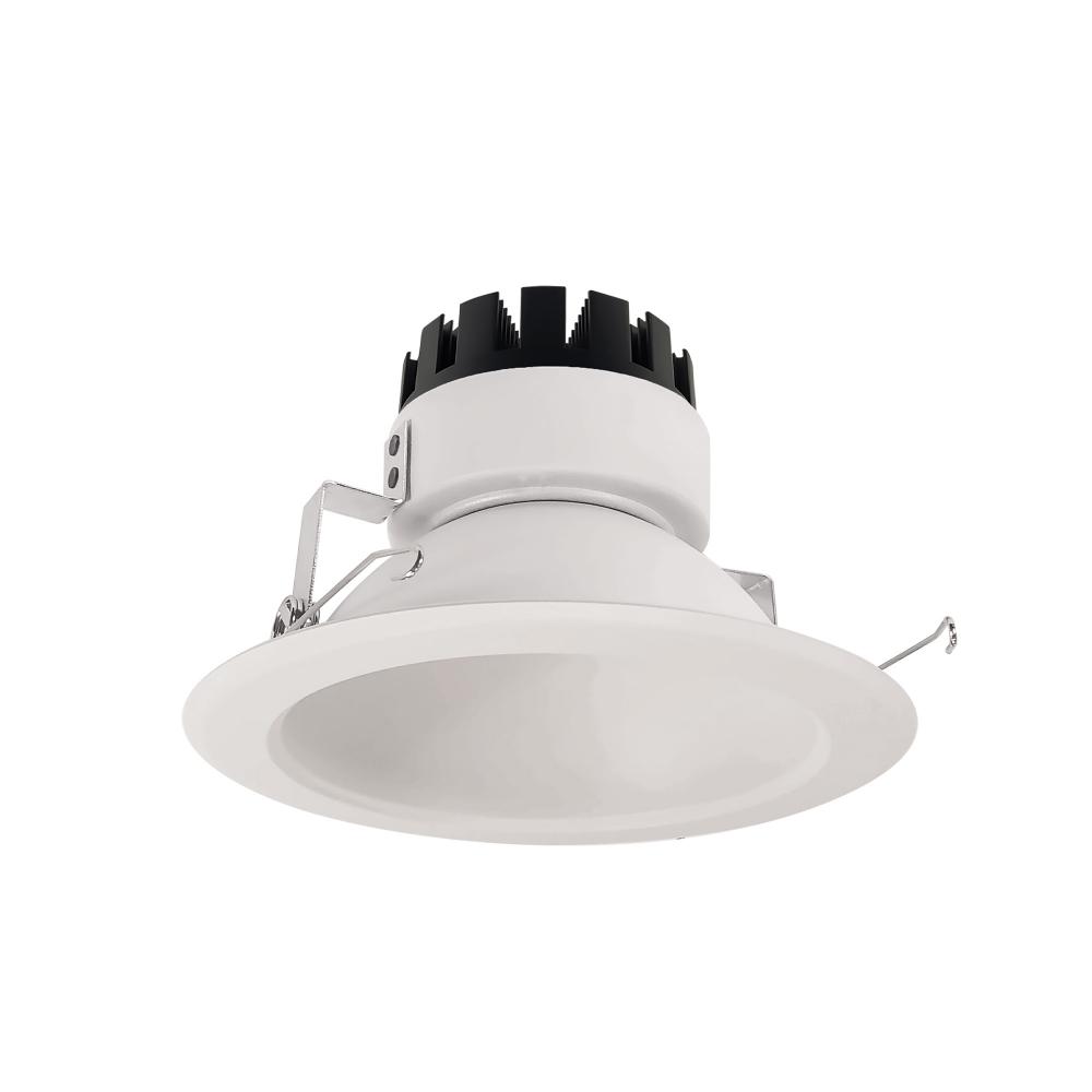 6" Marquise III Round Open Reflector, 1500lm, 3000K, Flood Optic, White Reflector/White Flange