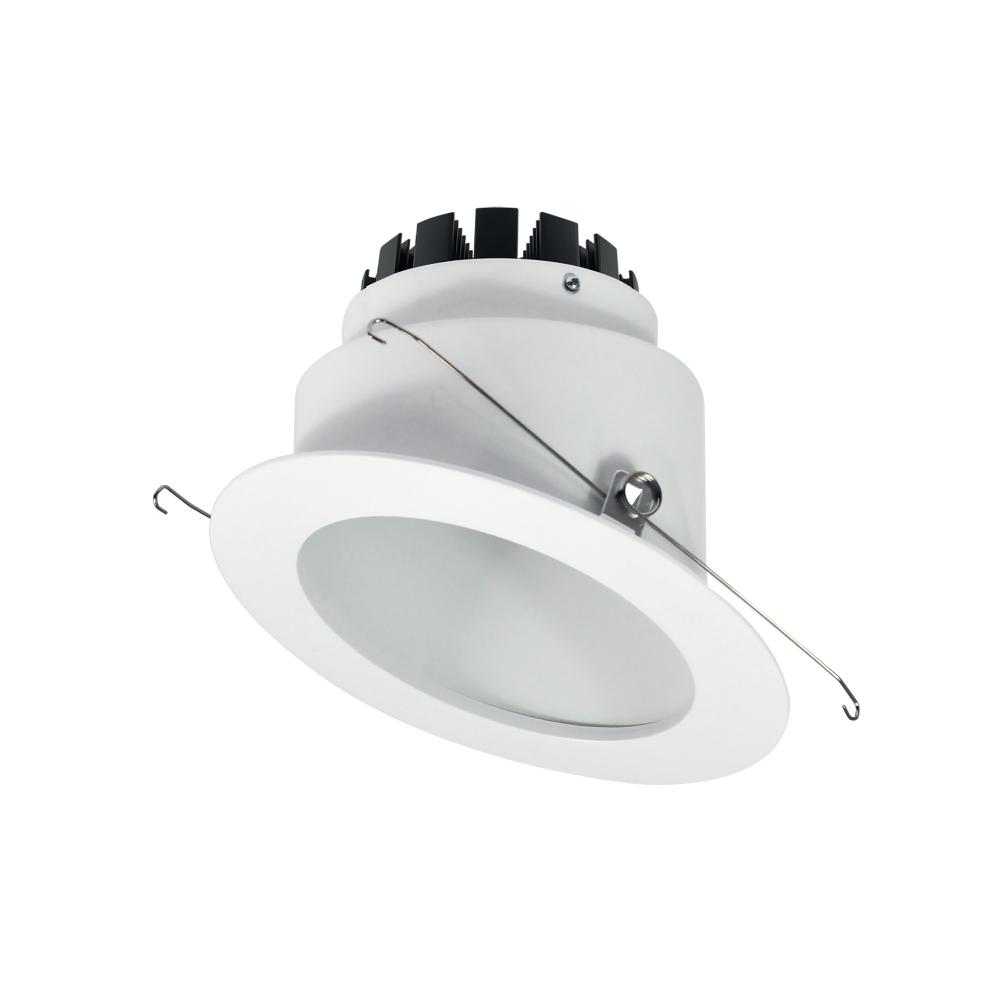 6" Marquise III Round Slope Reflector, 1200lm, 3500K, Narrow Flood Optic, White Reflector/White