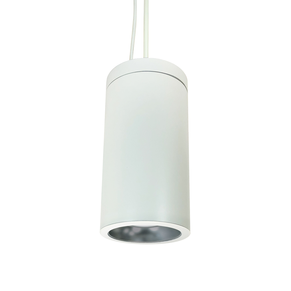 6" Cobalt Pendant Mount Cylinder, White, 750L, 3000K, Diffused/White Reflector, 120V