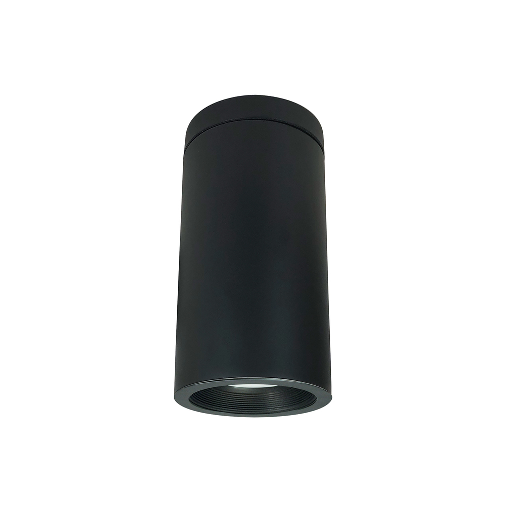 6" Cobalt Surface Mount Cylinder, Black, 1000L, 2700K, Black/Black Baffle, 120V Triac/ELV/0-10V