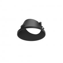 Nora NAPT-3RWWB/FL - 3" Apollo Round Flangeless Wall Wash Trim with Frosted Lens, Black Finish