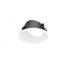 Nora NAPT-3RWWMPW/FL - 3" Apollo Round Flangeless Wall Wash Trim with Frosted Lens, White Finish