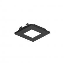 Nora NAPT-3SPHB/CL - 3" Apollo Square Flangeless Pinhole Trim with Clear Lens, Black Finish