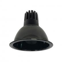 Nora NC3-81L440FBB - 8" Sapphire III Round Open Reflector, 3500lm, 4000K, Flood Optic, Black Reflector/Black Flange
