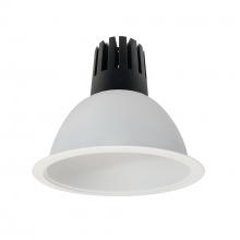 Nora NC3-81L430FMPW - 8" Sapphire III Round Open Reflector, 3500lm, 3000K, Flood Optic, Matte Powder White