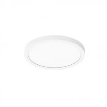 Nora NELO-8RTWMPW - 8" ELO LED Surface Mount Luminaire with Selectable CCT, 1400lm / 18W, Matte Powder White Finish