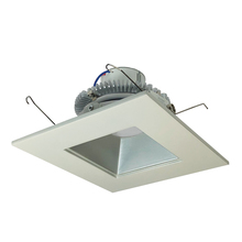 Nora NLCBC2-65630MPW/10 - 6" Cobalt Click Square Retrofit Reflector with Square Aperture, 1000lm / 12W, 3000K, Matte