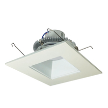 Nora NLCBC2-65640MPW/A - 6" Cobalt Click Square Retrofit Reflector with Square Aperture, 750lm / 10W, 4000K, Matte Powder