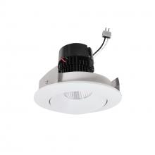 Nora NPRLV-4RC40XMPW - 4" Pearl Low Voltage LED Round Adjustable Cone Retrofit, 1200lm / 11W, 4000K, Matte Powder White