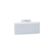 Nora NT-2318L/W - Dead End Cap for Two-Circuit Track (Left Polarity), White Finish