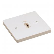 Nora NT-319W - Square Monopoint Canopy for Line Voltage Track Heads, White Finish