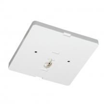 Nora NT-337W - Square Monopoint Canopy for Low Voltage Track Head, White Finish