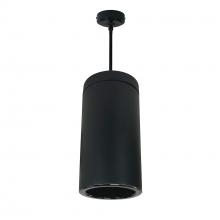 Nora NYLS3-6P1L230FP01BBB - 6" Sapphire III Pendant Mount Black Cylinder, Black Reflector/Black Flange, 120V; Phase Dimming,