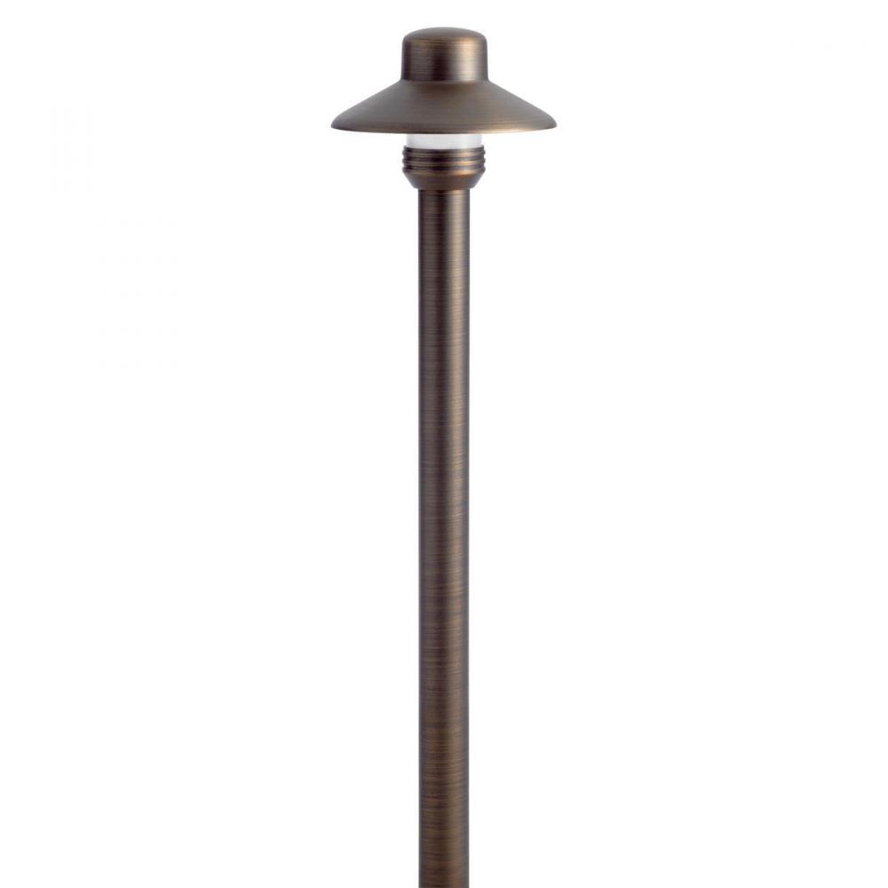 12V Brass Small Hat Dome Path Light Centennial Brass