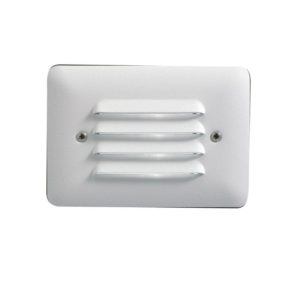 2700K Louvered LED Mini Step Light in Textured White