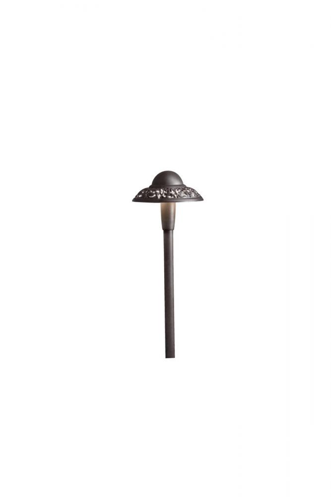 Pierced Dome 2700K LED Path Light Textured Architectural Bronze