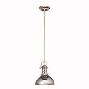 Hatteras Bay 10.25" 1 Light Mini Pendant Polished Nickel