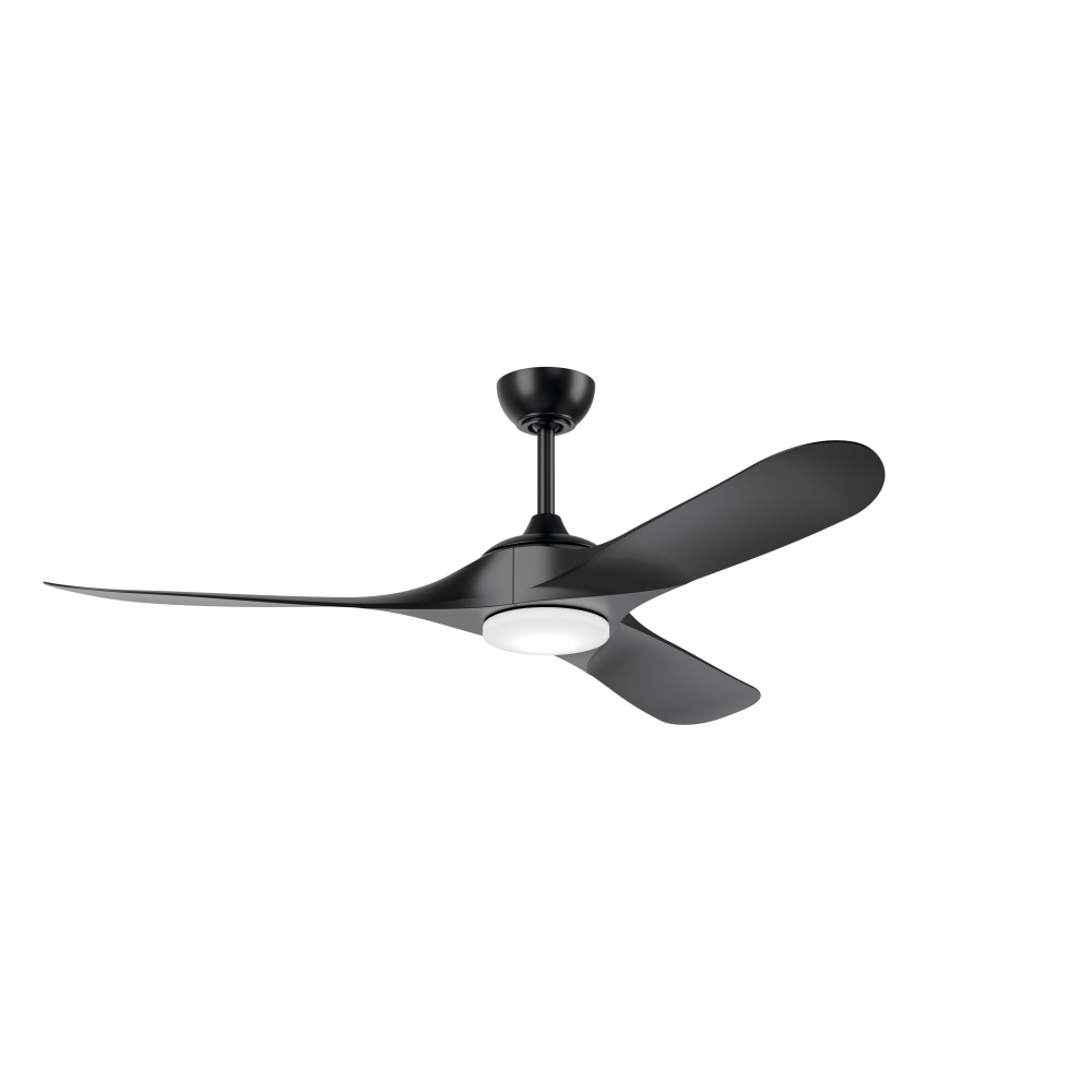 60 Inch Mylo Weather+ Ceiling Fan with Satin Etch Cased Opal Glass in Satin Black