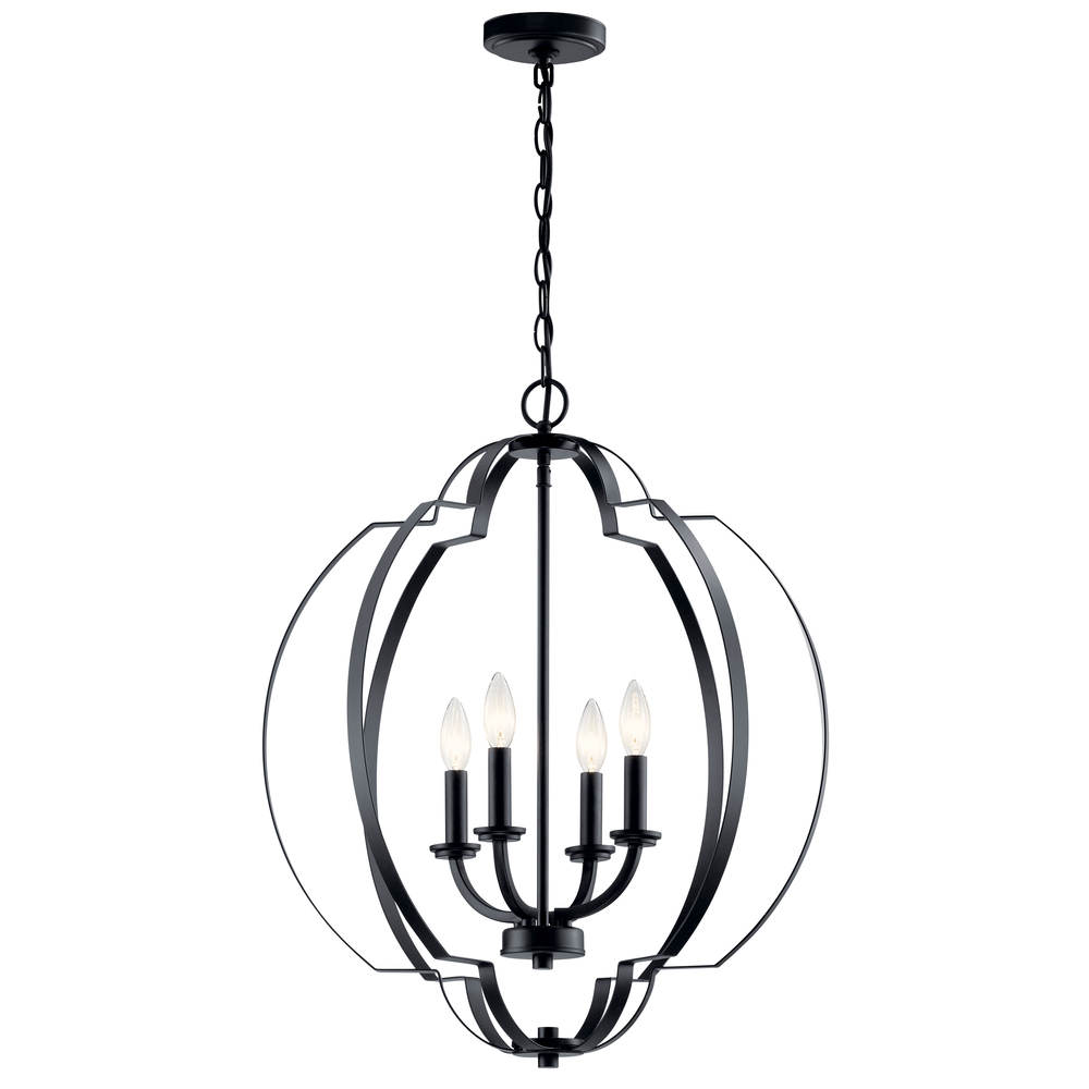 Voleta 26.25" 4 Light Foyer Pendant Black