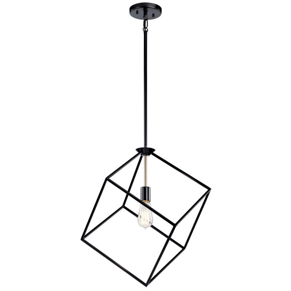 Cartone 1 Light Pendant Black