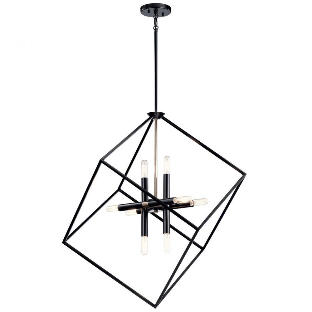 Cartone 8 Light Pendant Black