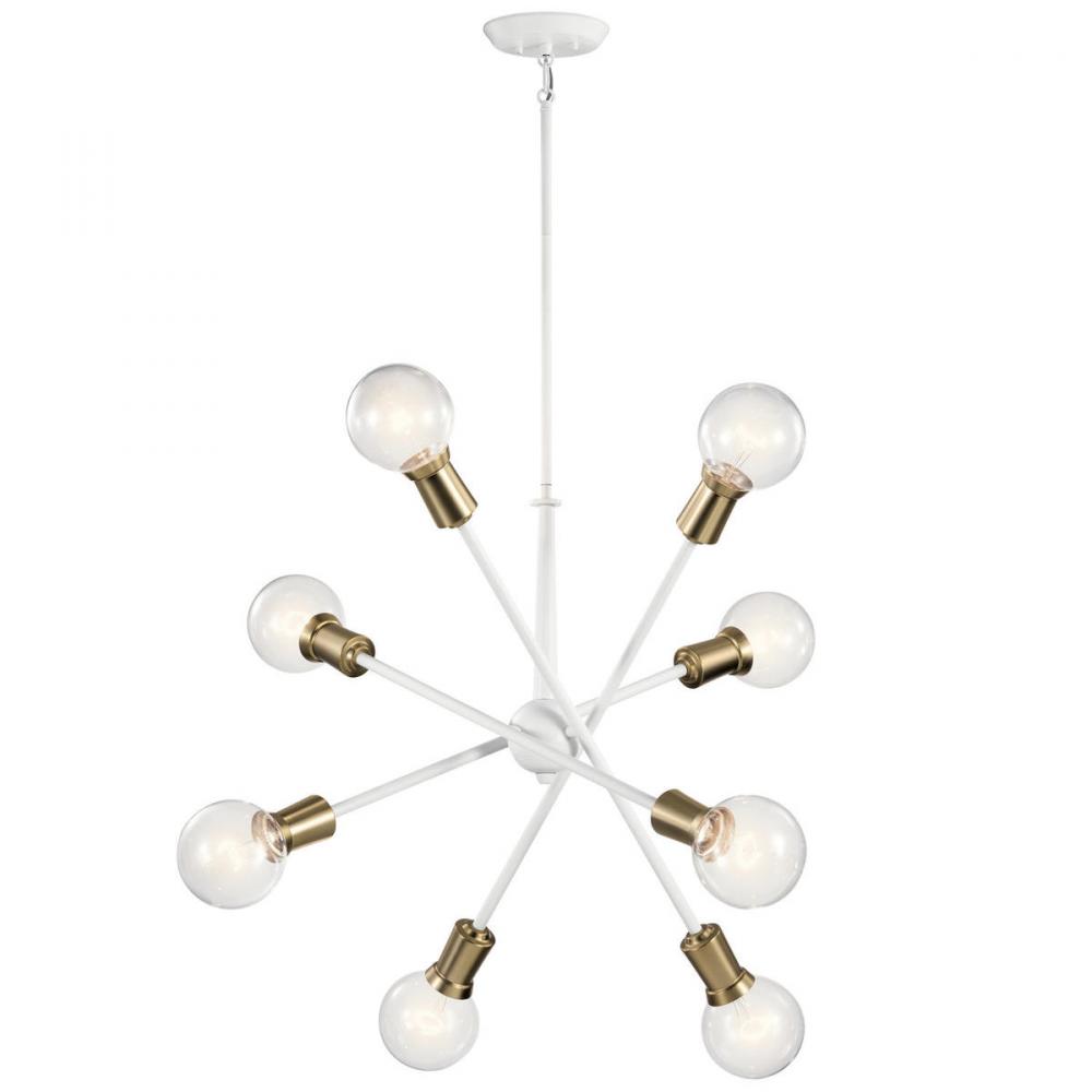 Armstrong 26" 8 light Chandelier White
