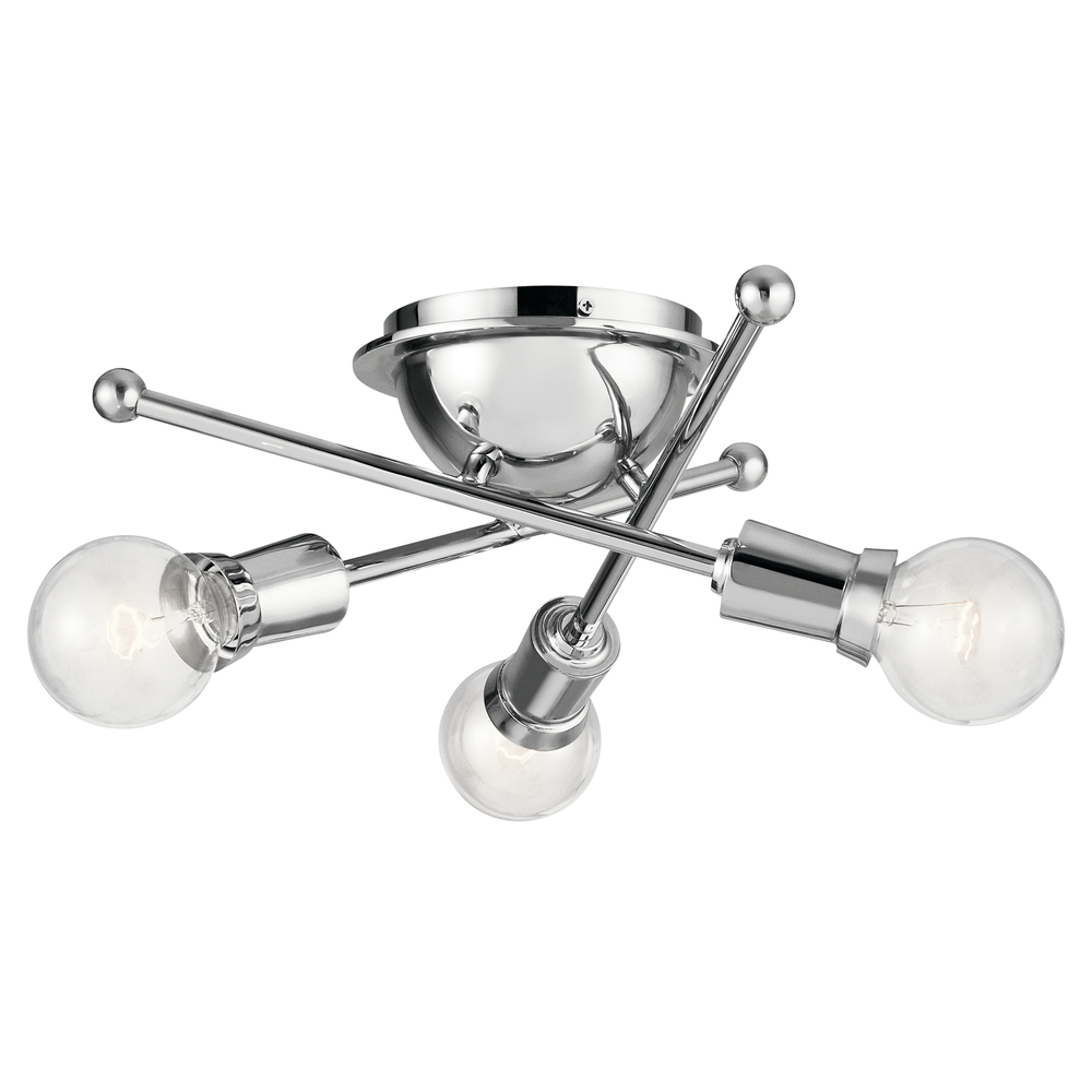 Armstrong 3 Light Flush Mount Chrome
