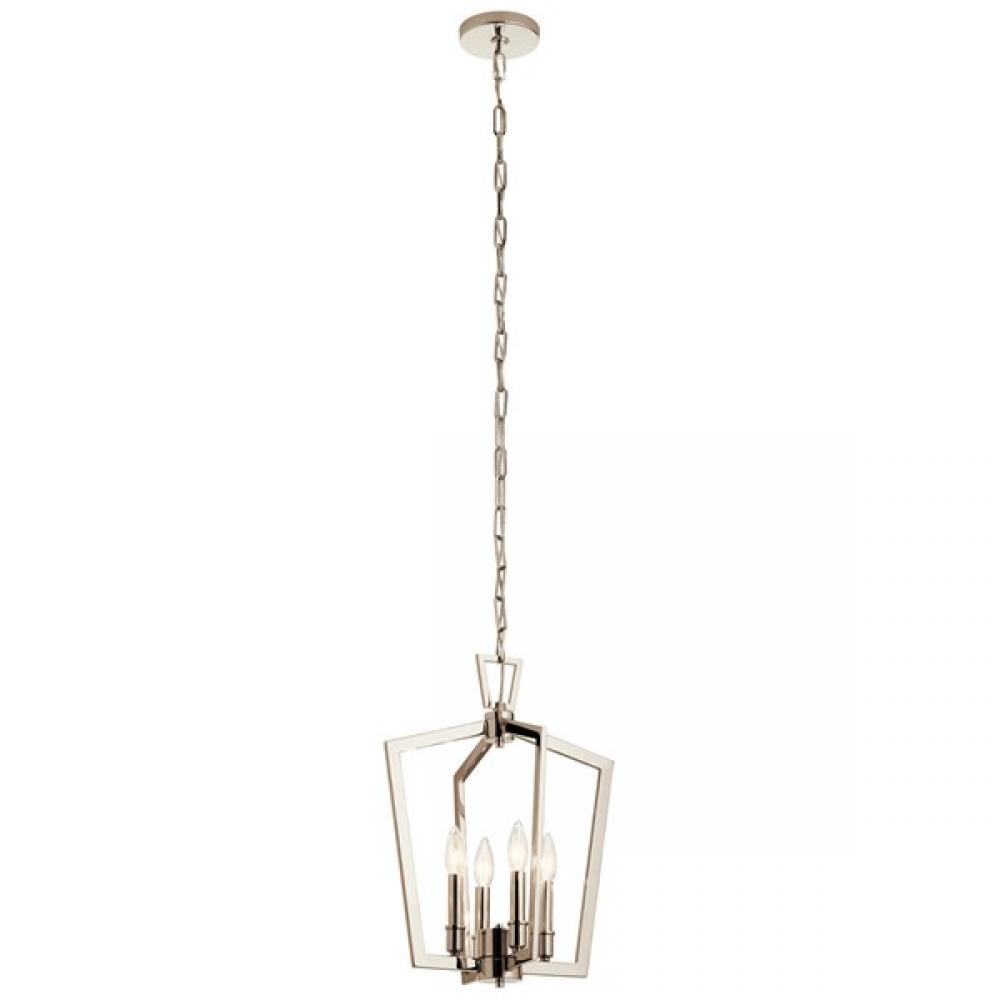 Abbotswell 19 inch 4 Light Pendant in Polished Nickel