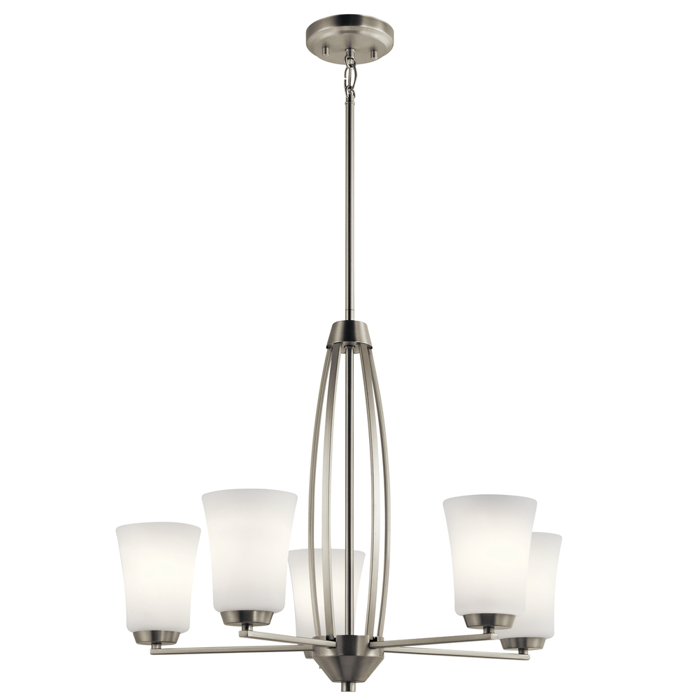 Tao 5 Light Chandelier Brushed Nickel