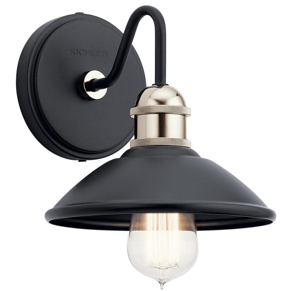 Clyde 1 Light Wall Sconce Black