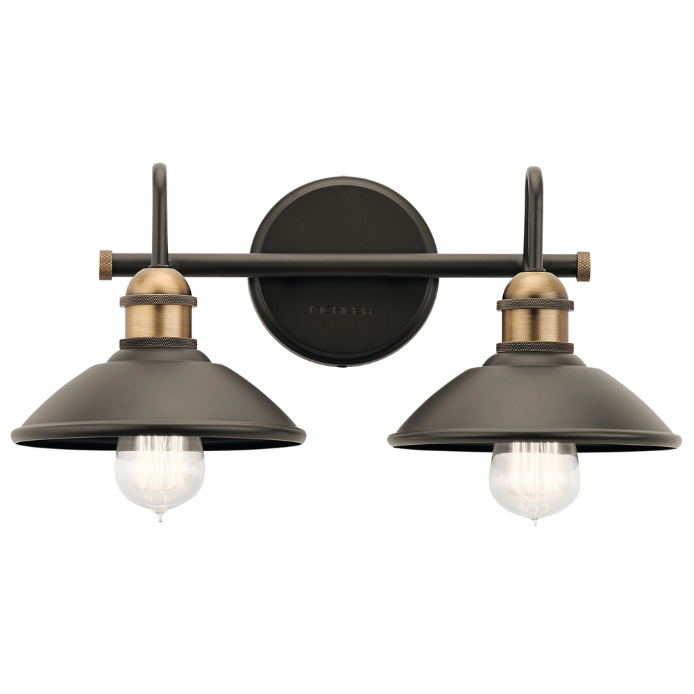 Clyde 7.25 inch 2 Light Vanity Light in Olde Bronze