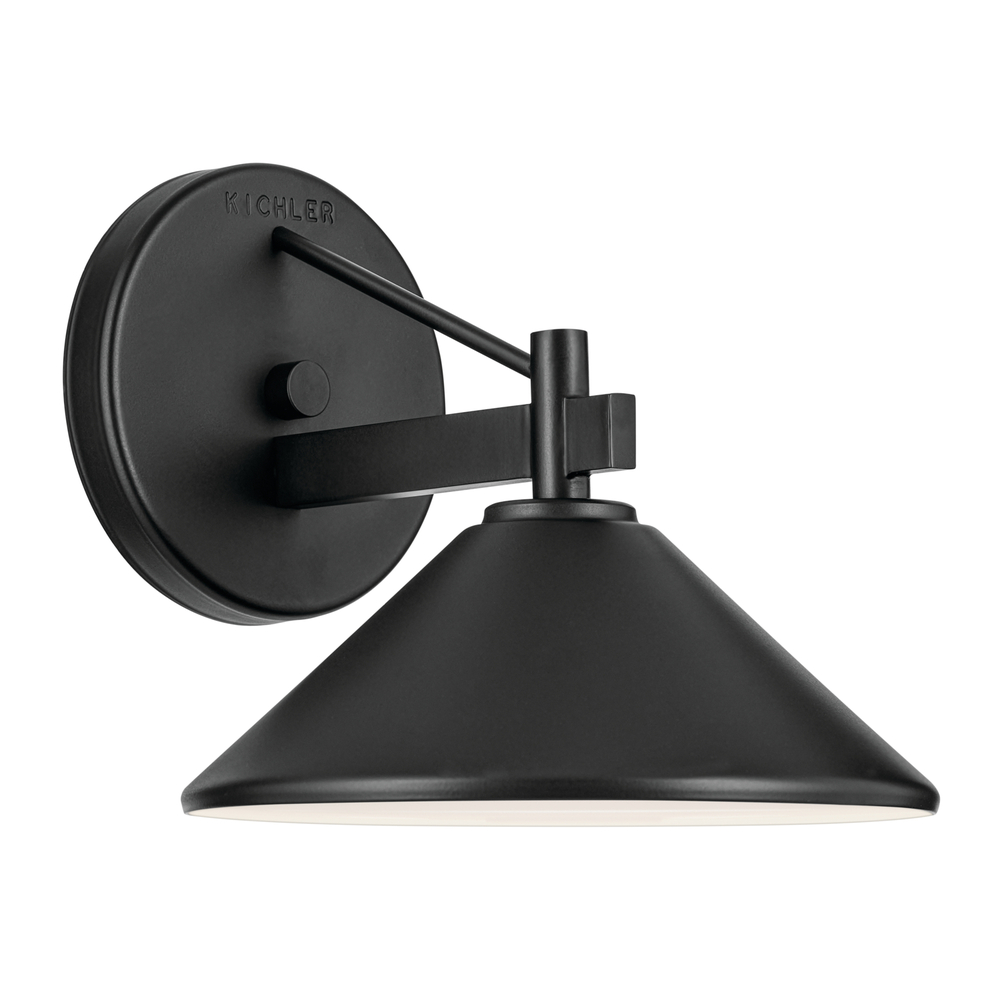 Ripley 8" 1-Light Outdoor Wall Light in Black